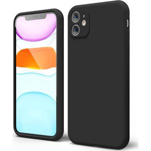 Apple iPhone 11 Hoesje met Camera Bescherming Dun TPU Back Cover Zwart