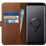 Rosso Deluxe Samsung Galaxy S9 Plus Hoesje Echt Leer Book Case Bruin