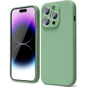 Apple iPhone 14 Pro Hoesje Camera Bescherming Dun TPU Back Cover Groen