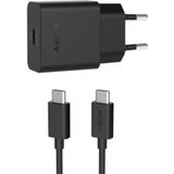 Orginele Sony USB-C Snellader Set 1M 3A Zwart