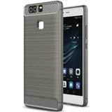 Huawei P9 Geborsteld TPU Hoesje Grijs
