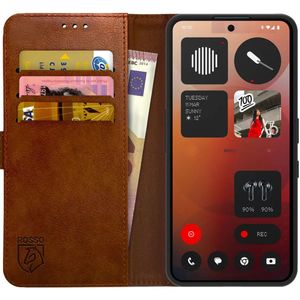 Rosso Element Nothing Phone (3a) Hoesje Book Case Wallet Bruin