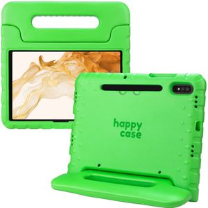 HappyCase Samsung Tab S7/S8 Kinder Tablethoes met Handvat Groen