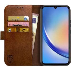Rosso Element Samsung Galaxy A34 Hoesje Book Cover Wallet Bruin