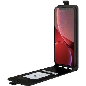Apple iPhone 13 Pro Hoesje Verticale Flip Wallet Case Kunstleer Zwart