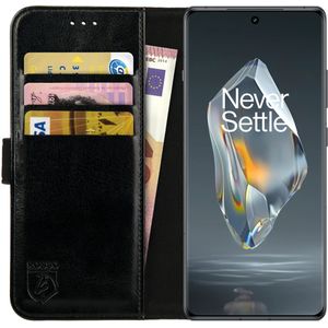 Rosso Element OnePlus 12R Hoesje Book Case Wallet Zwart