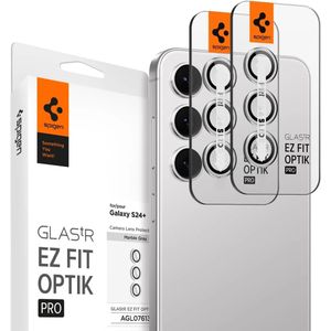 Spigen Optik Pro Samsung S24 Plus Camera Protector Glas 2-Pack Marmer Grijs