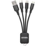 4Smarts GlowCord 3-in-1 Kabel Zwart