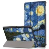 Samsung Galaxy Tab S5e Hoes Tri-Fold met Starry Night Print
