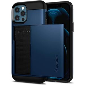 Spigen Slim Armor CS Apple iPhone 12 / 12 Pro Hoesje Navy Blue