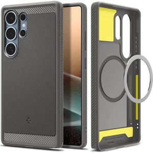 Spigen Rugged Armor MagFit Samsung Galaxy S25 Ultra Hoesje Grijs