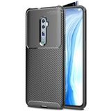 Oppo Reno 10X Zoom Siliconen Carbon Hoesje Zwart
