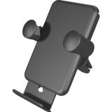 Zens Draadloze Auto Ventilatierooster Smartphonelader Zwart