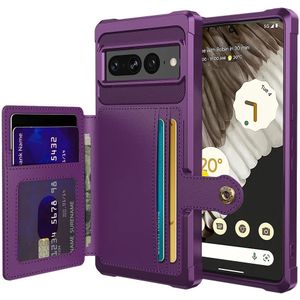 Google Pixel 7 Pro 3 in 1 Back Cover Portemonnee Hoesje Paars