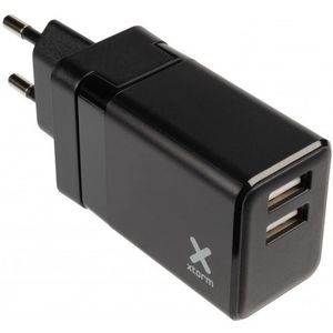 Xtorm Volt 17W Travel Charger Duo-Poorts USB Oplader voor Reizen Zwart