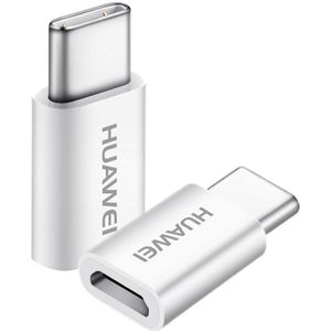 Originele Huawei AP52 USB-C naar Micro-USB Adapter Wit