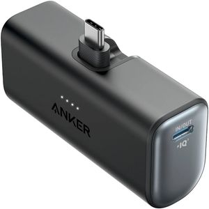 Anker Nano (22.5W) Mini Powerbank met USB-C Connector 5.000 mAh Zwart