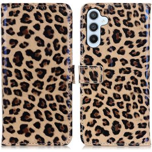 Samsung Galaxy A24 Hoesje Portemonnee Book Case Luipaard Print