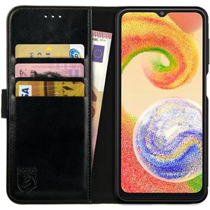 Rosso Element Samsung Galaxy A04 Hoesje Book Cover Wallet Zwart