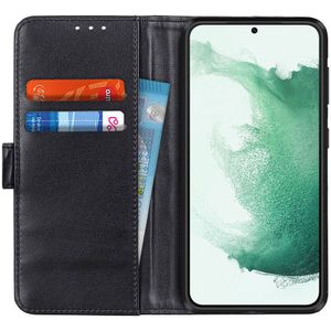 Samsung Galaxy S22 Plus Hoesje Kunstleer Book Case Portemonnee Zwart