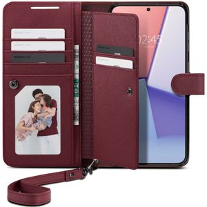 Spigen Wallet S Plus Samsung Galaxy S23 Plus Hoesje Book Case Burgundy