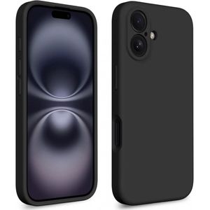 Apple iPhone 16 Plus Hoesje met Camera Bescherming Dun TPU Back Cover Zwart