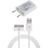 OTB 220V USB lader met 30pins laadkabel voor iPhone 4 / 4S