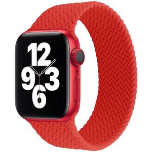 Apple Watch Bandje - 1-9/SE 41MM/40MM/38MM - Solo Loop - Geweven - Rood Maat: M