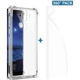 IMAK Sony Xperia XA2 Ultra Hoesje TPU met Screenprotector Metaal Zwart