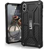 Urban Armor Gear Monarch Hoesje Apple iPhone XS Max Zwart Carbon Fiber