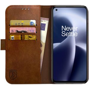 Rosso Element OnePlus Nord 2T Hoesje Book Cover Wallet Bruin