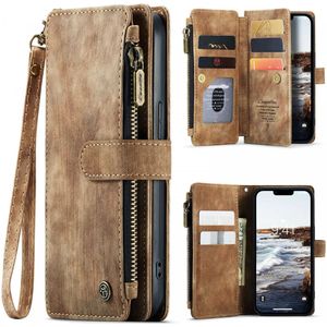 CaseMe C30 Apple iPhone 15 Hoesje Pasjeshouder Book Case Bruin