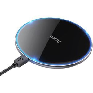Hoco 15W Draadloze Fast Charge Oplader met USB-C Kabel Zwart