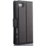 Sony Xperia Z5 Compact Litchi Stand Case Zwart