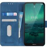 Nokia 1.3 Hoesje Vintage Wallet Book Case Blauw
