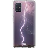 HappyCase Samsung Galaxy A71 Hoesje Flexibel TPU Bliksem Print