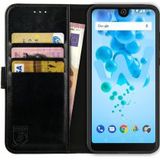 Rosso Element Wiko View 2 Pro Hoesje Book Cover Zwart