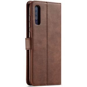 Samsung Galaxy A50 Book Case Hoesje Stijlvol Wallet Kunst Leer Bruin