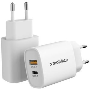 Mobilize 25W Power Delivery / PPS Charge USB-A en USB-C Adapter Wit