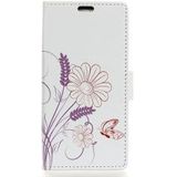 Samsung Galaxy A6 Portemonnee Hoesje met Bloem Print