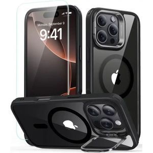 ESR Classic Hybrid iPhone 16 Pro Max Hoesje Kickstand  Protector Clear Zwart