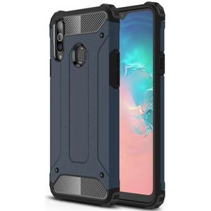 Samsung Galaxy A20s Hoesje Shock Proof Hybride Back Cover Donker Blauw