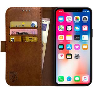Rosso Element Apple iPhone X Hoesje Book Cover Bruin