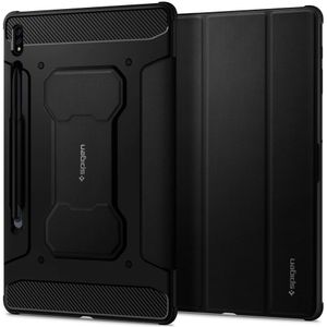 Spigen Rugged Armor Pro Samsung Galaxy Tab S7 Plus Hoes Zwart