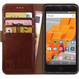 Rosso Element Wileyfox Swift 2x Hoesje Book Cover Bruin