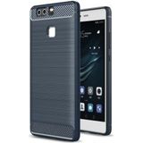 Huawei P9 Geborsteld TPU Hoesje Blauw