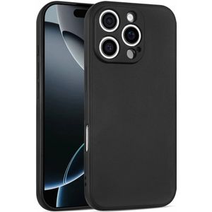 Apple iPhone 16 Pro Hoesje Dun TPU Back Cover Matte Zwart