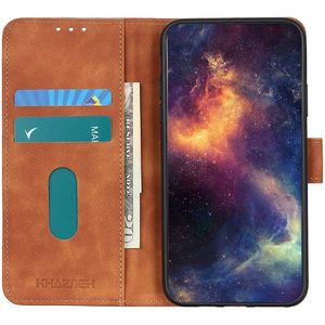 KHAZNEH Samsung Galaxy A55 Hoesje Retro Wallet Book Case Bruin