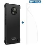 IMAK Motorola Moto X4 Hoesje TPU met Screenprotector Metaal Zwart