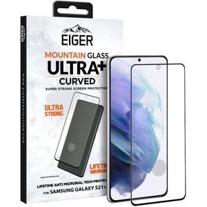 Eiger ULTRA  Samsung S21 Plus Tempered Glass Antibacterieel Gebogen